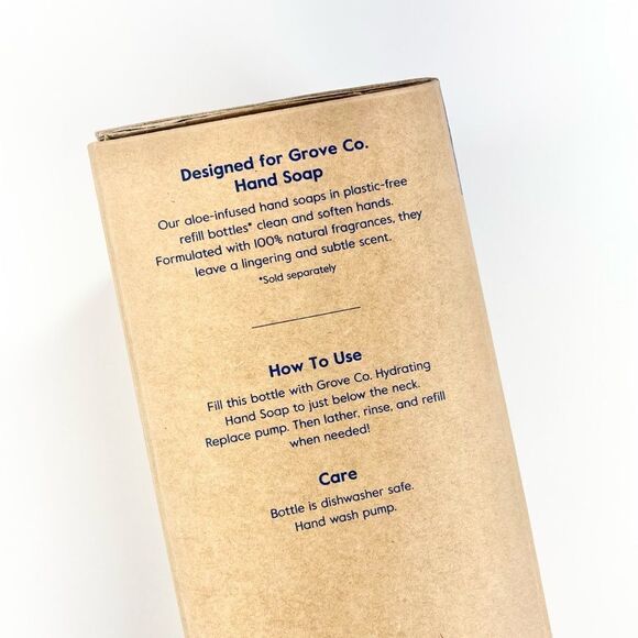 Grove collaborative sparks of Joy hand soap dispenser clear gold 13.5 - Picture 5 of 7